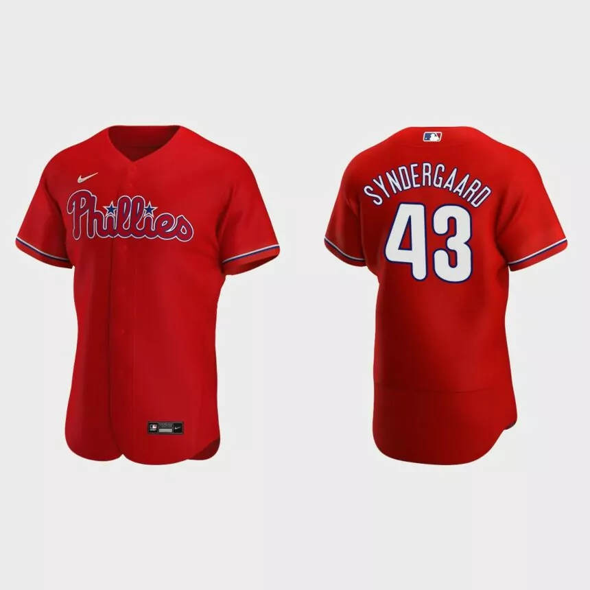 Noah Syndergaard Philadelphia Phillies Authentic Alternate Jersey – Red