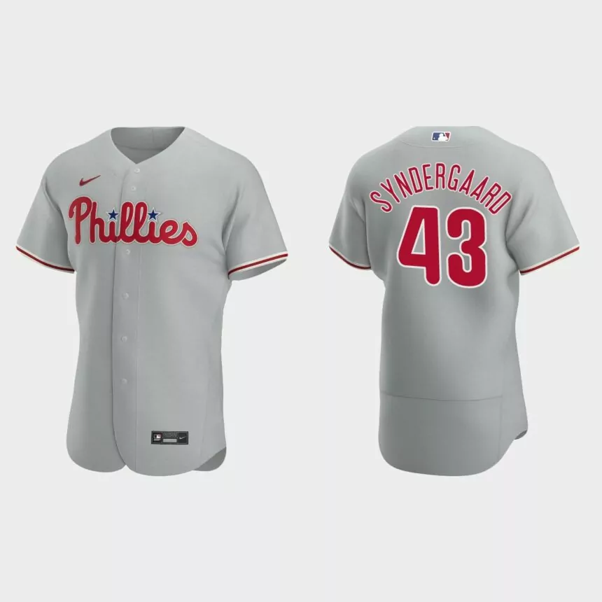 Noah Syndergaard Philadelphia Phillies Authentic Road Jersey – Gray