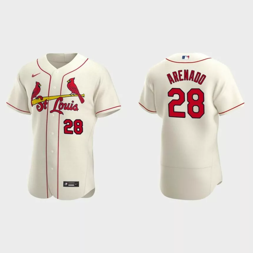Nolan Arenado #28 St. Louis Cardinals Authentic Alternate Jersey – Cream