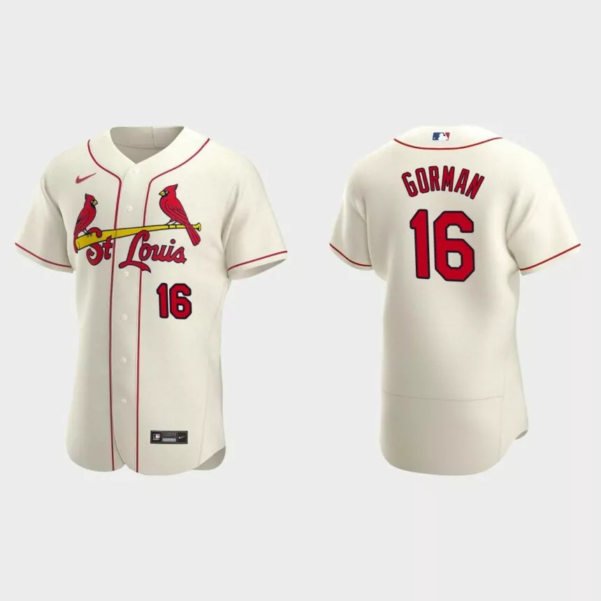 Nolan Gorman St. Louis Cardinals Authentic Alternate Jersey – Cream