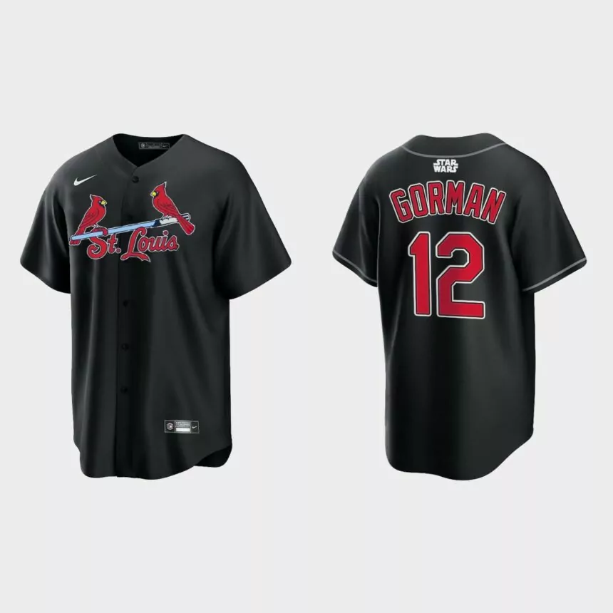 Nolan Gorman St. Louis Cardinals Star Wars Replica Jersey – Black