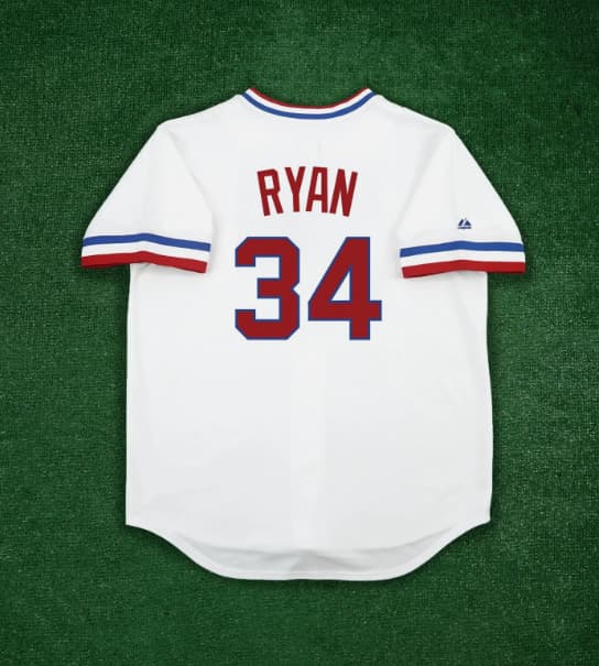 Nolan Ryan 1972 Texas Rangers Cooperstown Men's Home White Throwback Jersey