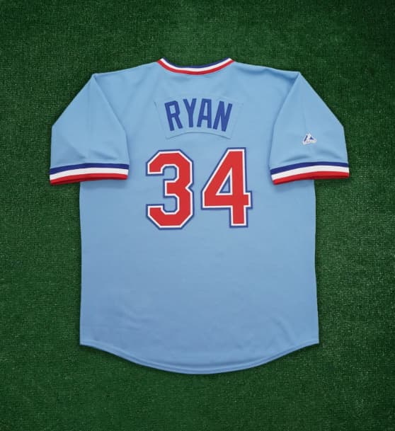 Nolan Ryan 1976 Texas Rangers Cooperstown Men's Blue Road Throwback Jersey