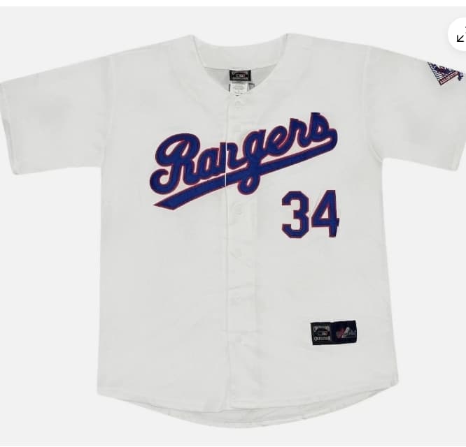 Nolan Ryan 1993 Texas Rangers Cooperstown Home White Jersey