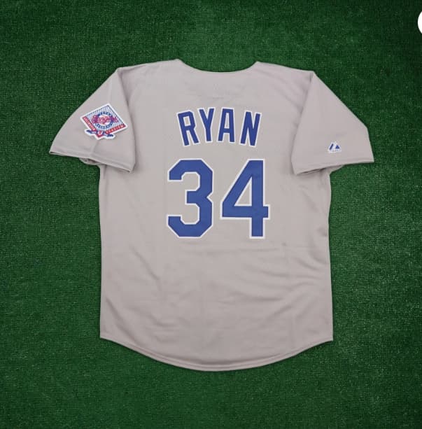 Nolan Ryan 1993 Texas Rangers Cooperstown Men's Grey Road Jersey