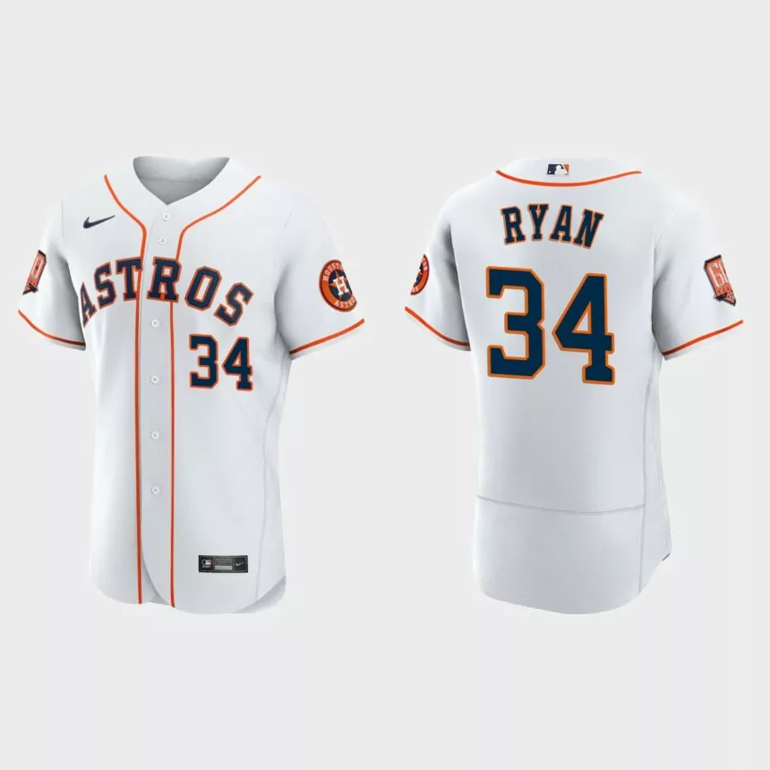 Nolan Ryan Houston Astros 60th Anniversary Authentic Jersey – White