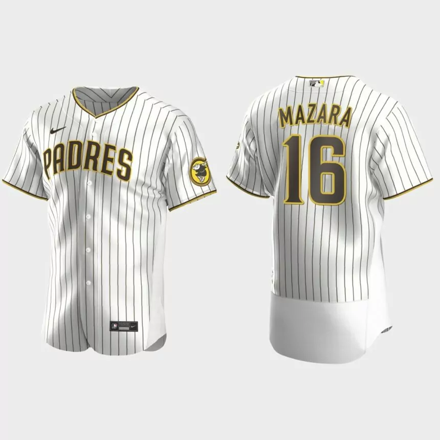 Nomar Mazara San Diego Padres Authentic Alternate Jersey – White Brown