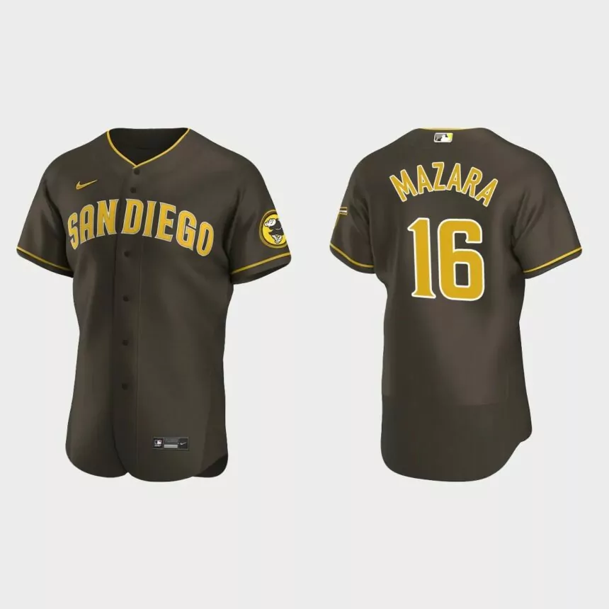 Nomar Mazara San Diego Padres Authentic Road Jersey – Brown