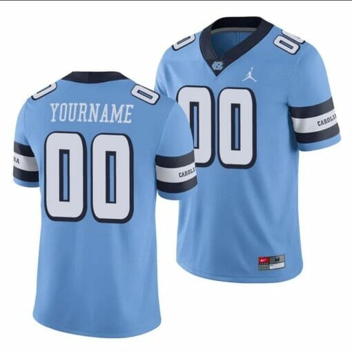 North Carolina Custom Tar Heels Jersey Blue College Football Alternate Game Jersey