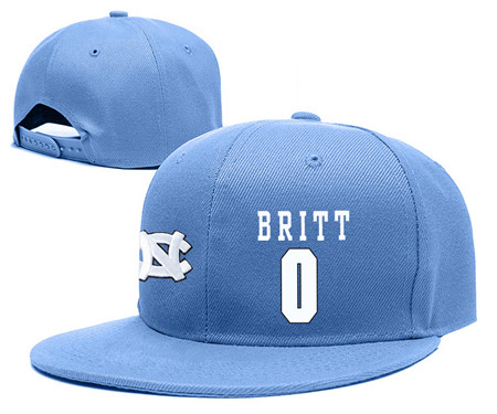 North Carolina Tar Heels 0 Nate Britt Blue College Basketball Adjustable Hat