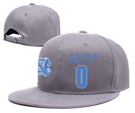 North Carolina Tar Heels 0 Nate Britt Gray College Basketball Adjustable Hat