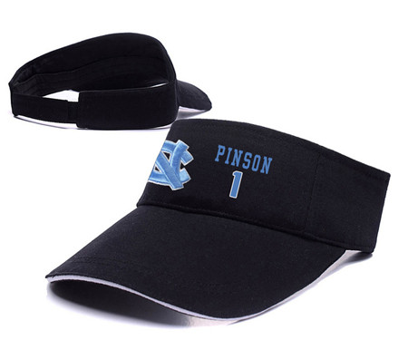 North Carolina Tar Heels 1 Theo Pinson Black College Basketball Adjustable Visor