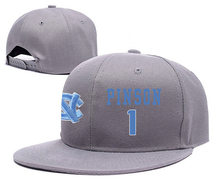 North Carolina Tar Heels 1 Theo Pinson Gray College Basketball Adjustable Hat