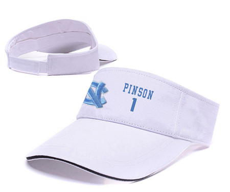 North Carolina Tar Heels 1 Theo Pinson White College Basketball Adjustable Visor