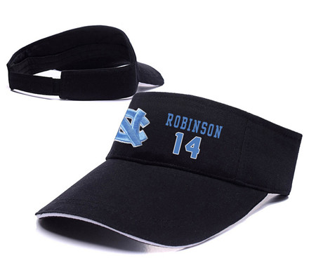North Carolina Tar Heels 14 Brandon Robinson Black College Basketball Adjustable Visor