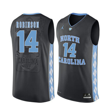 North Carolina Tar Heels 14 Brandon Robinson Black College Basketball Jersey