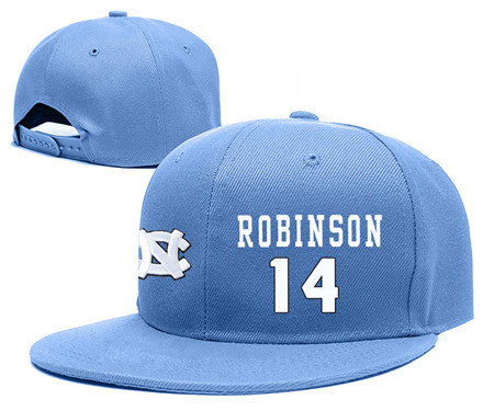 North Carolina Tar Heels 14 Brandon Robinson Blue College Basketball Adjustable Hat