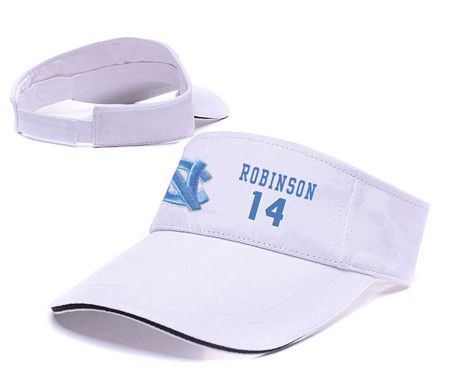 North Carolina Tar Heels 14 Brandon Robinson White College Basketball Adjustable Visor