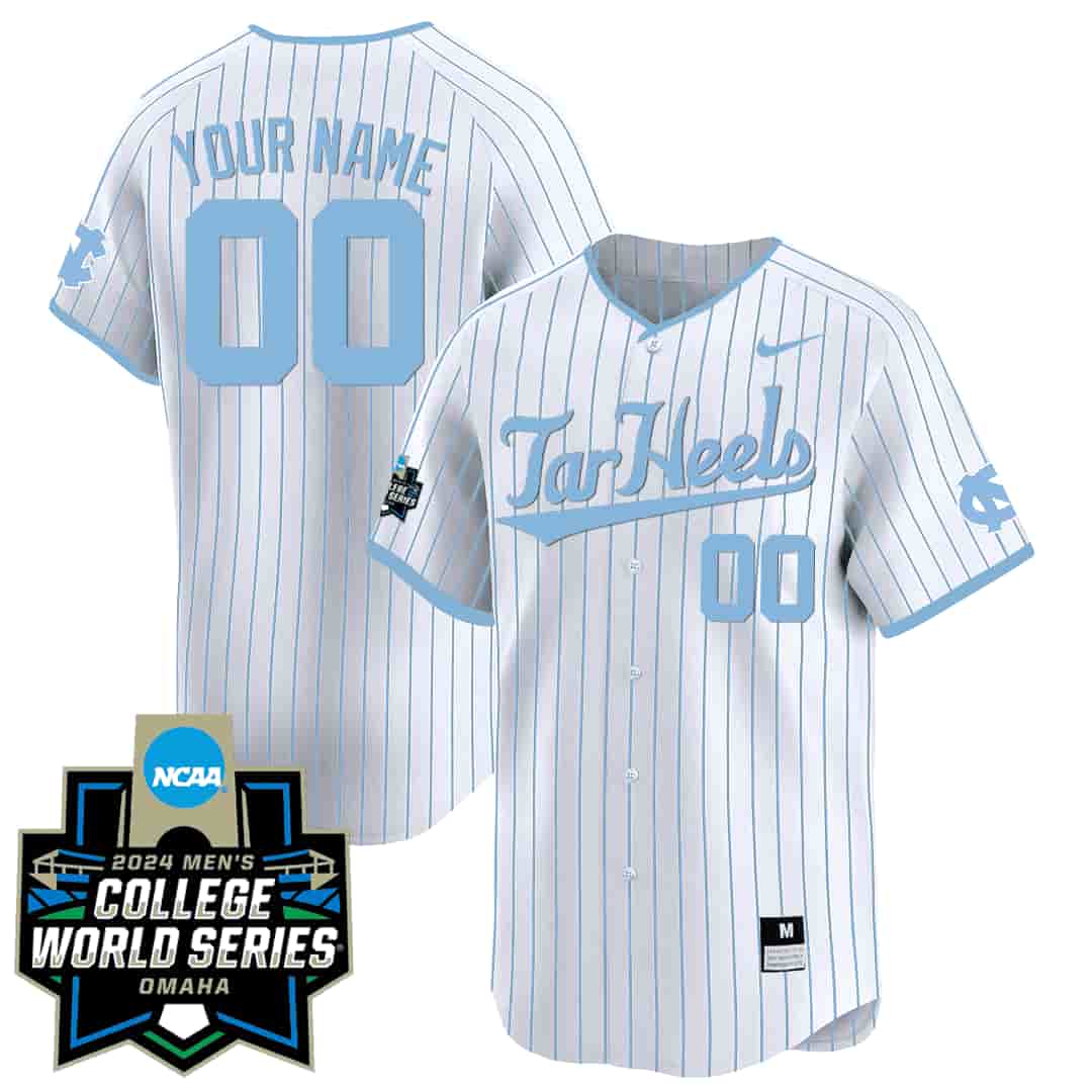 North Carolina Tar Heels 2024 College World Series Patch Vapor Premier Limited Custom Jersey - All Stitched