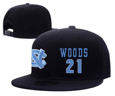 North Carolina Tar Heels 21 Seventh Woods Black College Basketball Adjustable Hat