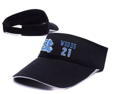 North Carolina Tar Heels 21 Seventh Woods Black College Basketball Adjustable Visor