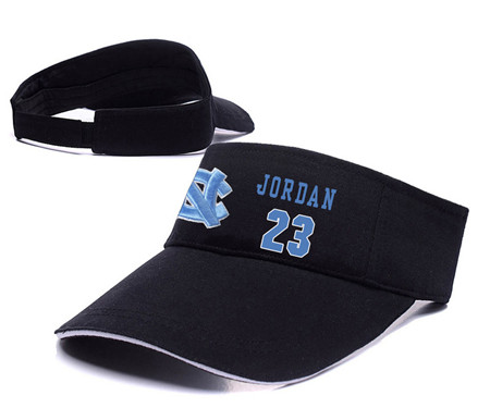 North Carolina Tar Heels 23 Michael Jordan Black College Basketball Adjustable Visor