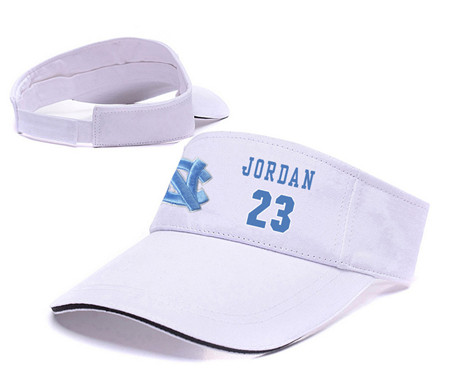 North Carolina Tar Heels 23 Michael Jordan White College Basketball Adjustable Visor