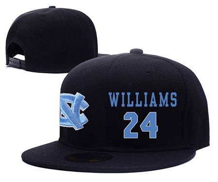 North Carolina Tar Heels 24 Kenny Williams Black College Basketball Adjustable Hat