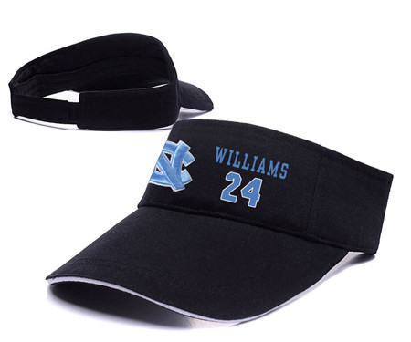 North Carolina Tar Heels 24 Kenny Williams Black College Basketball Adjustable Visor