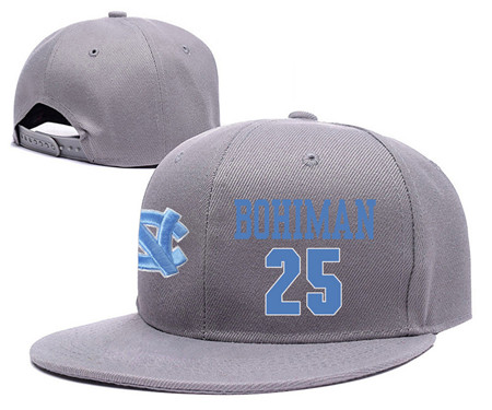 North Carolina Tar Heels 25 Aaron Rohlman Gray College Basketball Adjustable Hat