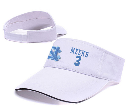 North Carolina Tar Heels 3 Kennedy Meeks White College Basketball Adjustable Visor