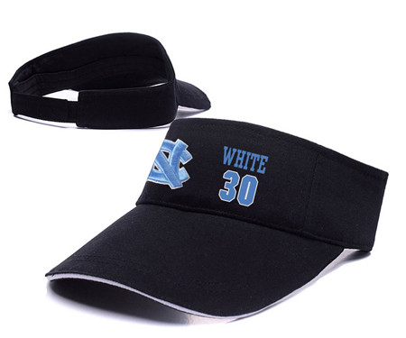 North Carolina Tar Heels 30 Stilman White Black College Basketball Adjustable Visor