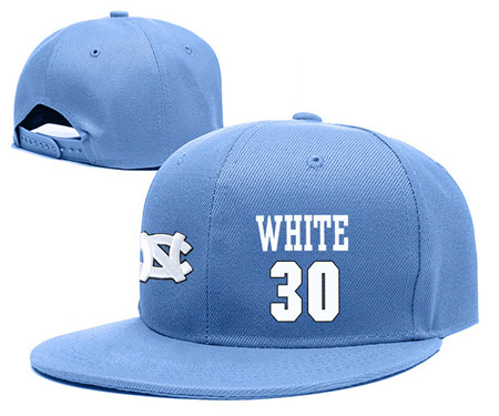 North Carolina Tar Heels 30 Stilman White Blue College Basketball Adjustable Hat