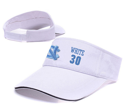 North Carolina Tar Heels 30 Stilman White White College Basketball Adjustable Visor