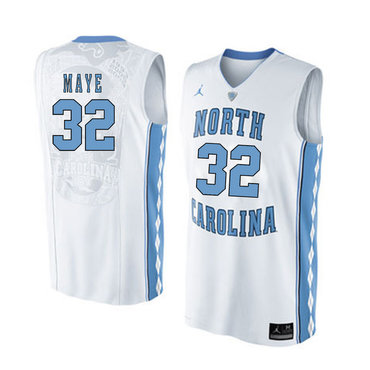 North Carolina Tar Heels 32 Luke Maye White College Basketball Jersey