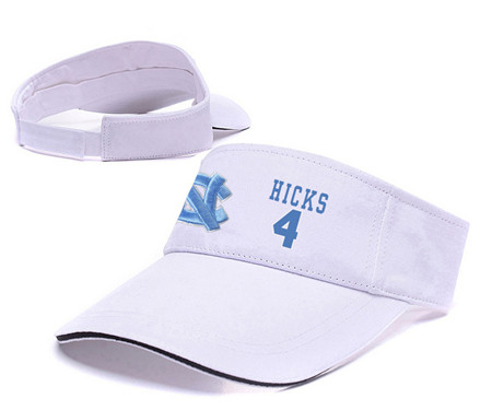 North Carolina Tar Heels 4 Isaiah Hicks White College Basketball Adjustable Visor
