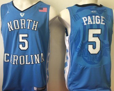 North Carolina Tar Heels 5 Marcus Paige Blue College Basketball Jersey