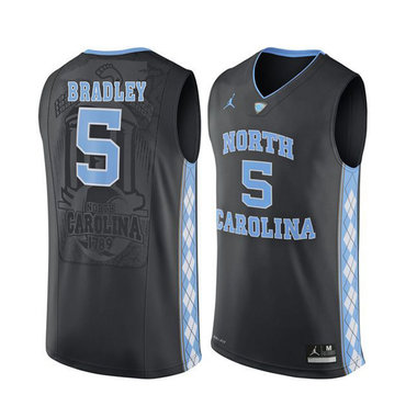 North Carolina Tar Heels 5 Tony Bradley Black College Basketball Jersey