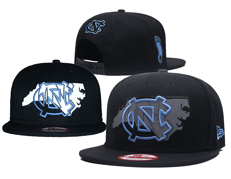 North Carolina Tar Heels Blue Logo Black Adjustable Hat GS