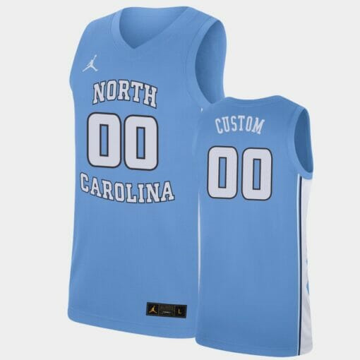 North Carolina Tar Heels Custom Name Number Blue College Basketball Replica Jersey