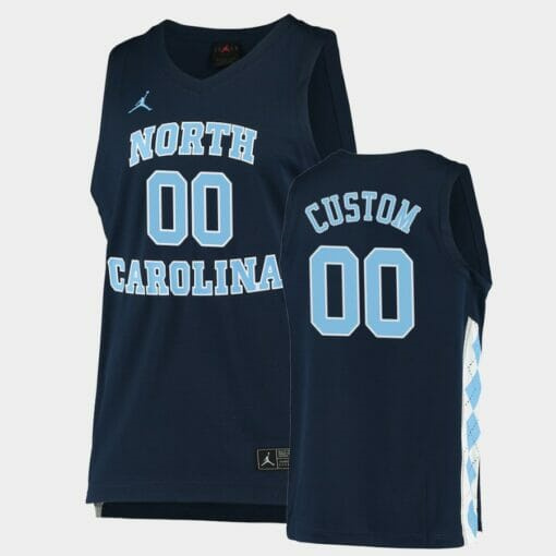 North Carolina Tar Heels Custom Name Number Navy Alternate College Basketball Jersey