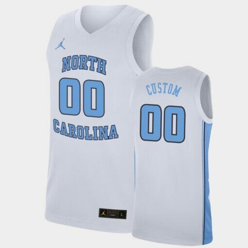 North Carolina Tar Heels Custom Name Number White College Basketball Replica Jersey