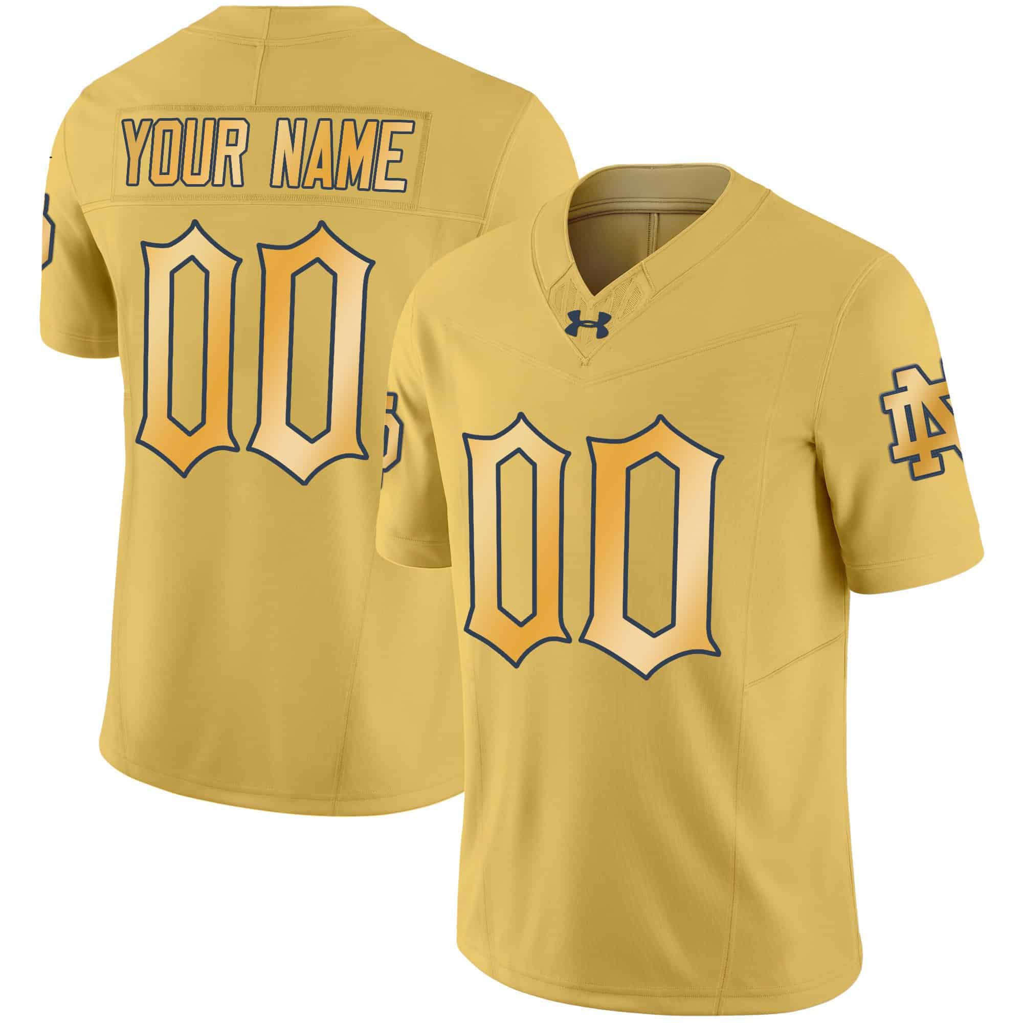 Notre Dame Fighting Irish 2024 Vapor Limited Custrom Jersey – All Stitched  Gold