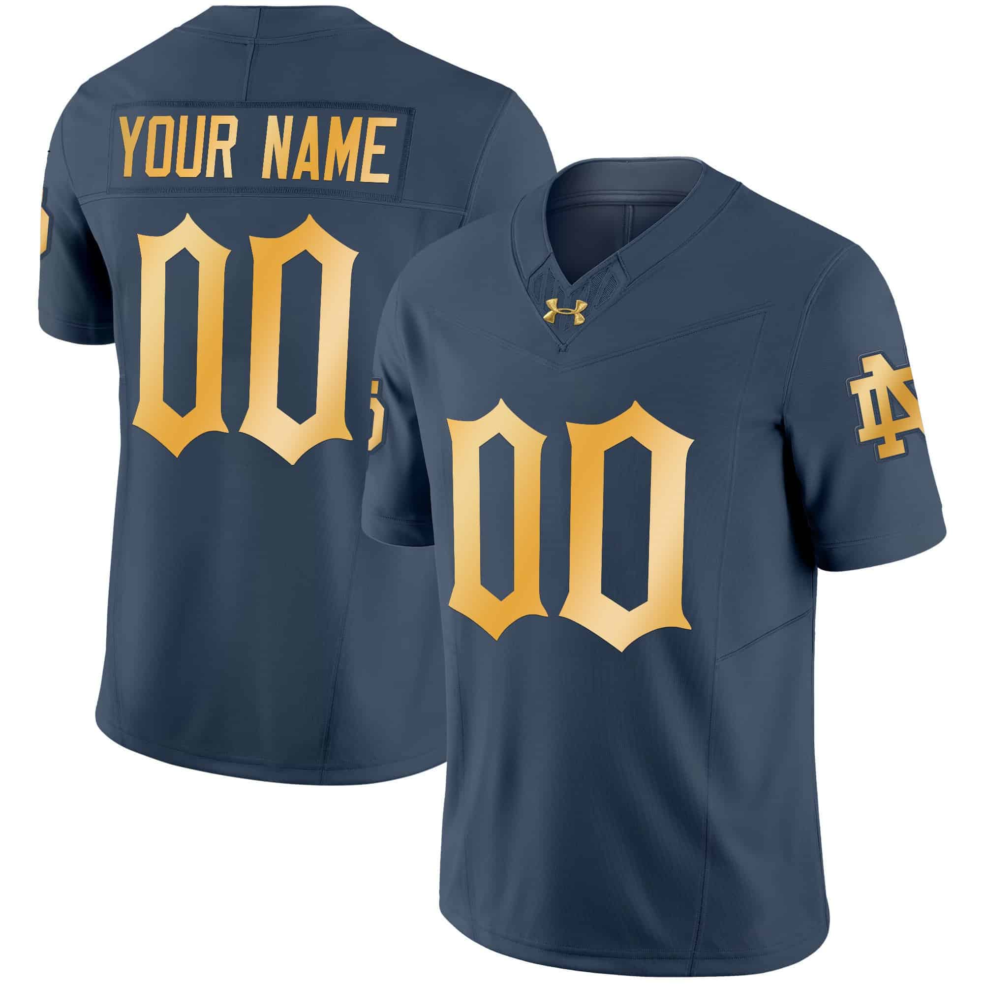 Notre Dame Fighting Irish 2024 Vapor Limited Custrom Jersey – All Stitched Blue-Gray