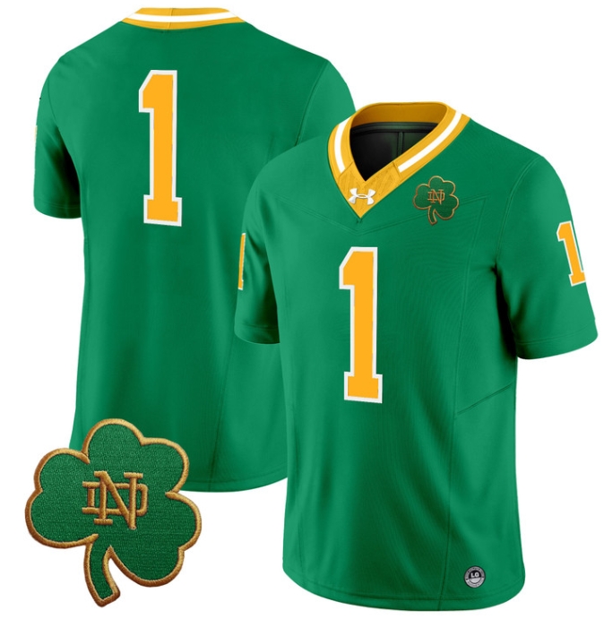 Notre Dame Fighting Irish 2024 Vapor Limited Football  Jersey V3 - All Stitched #1 no name