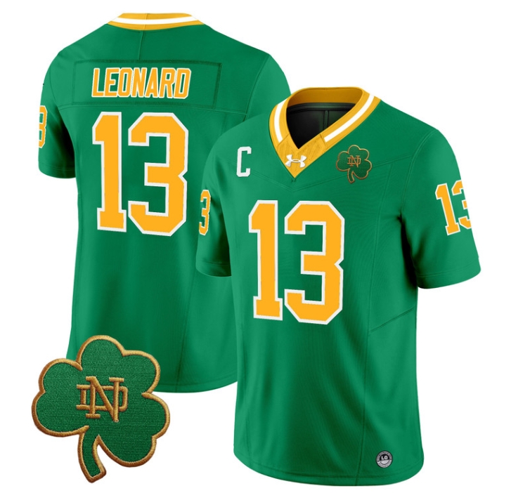 Notre Dame Fighting Irish 2024 Vapor Limited Football  Jersey V3 - All Stitched #13 RILEY LEONARD