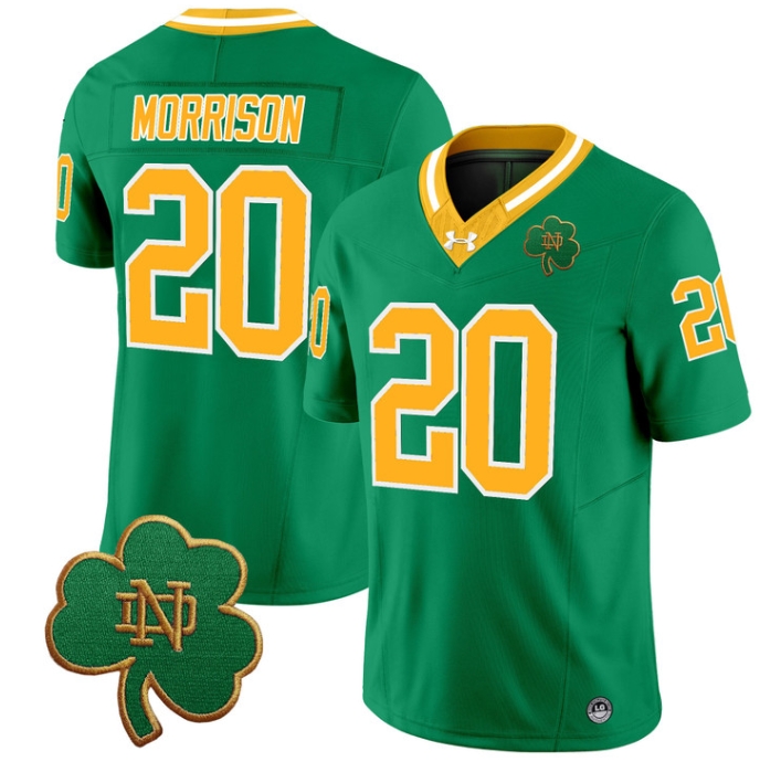 Notre Dame Fighting Irish 2024 Vapor Limited Football  Jersey V3 - All Stitched #20 BENJAMIN MORRISON