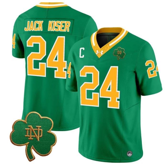 Notre Dame Fighting Irish 2024 Vapor Limited Football  Jersey V3 - All Stitched #24 JACK KISER