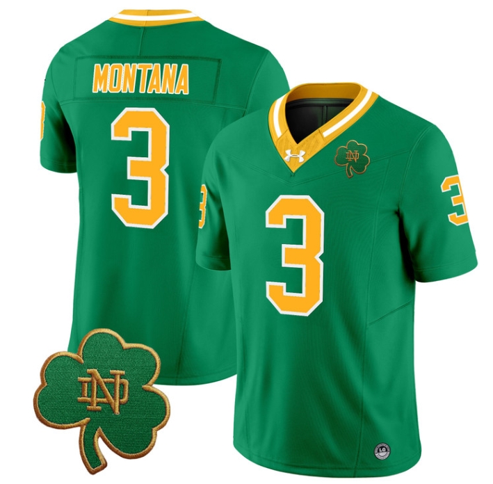 Notre Dame Fighting Irish 2024 Vapor Limited Football  Jersey V3 - All Stitched #3 JOE MONTANA