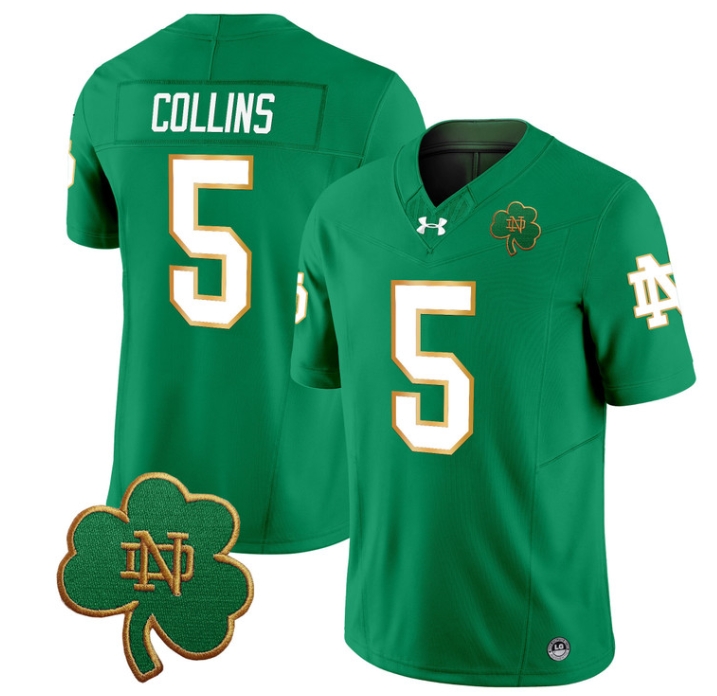 Notre Dame Fighting Irish 2024 Vapor Limited Football  Jersey V3 - All Stitched  GREEN